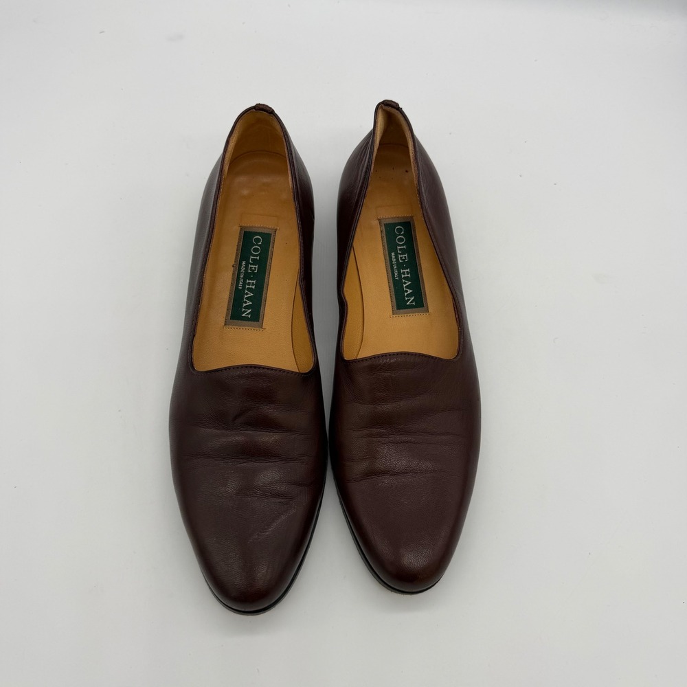 Vintage Cole Haan Italian Leather Loafers Brown Slip On Flats 6.5 AAAA F3835 - Picture 5 of 8
